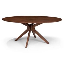 Dining Table by Article – 75” Oval Shape  – Walnut “Conan”