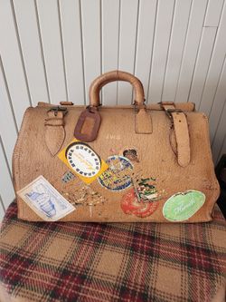 Vintage leather suitcase