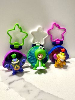 Nintendo Mario Bros Movie McDonald’s Happy Meal Toys Lot 3 Wendy’s Bowser Jr