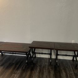 Coffee Table Wit End Tables/mesa De Sala 