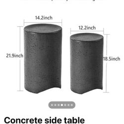 Concrete side table