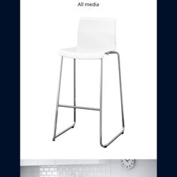 4 White/chrome Bar Stools