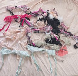 Vintage Lot of Victoria's Secret women's y2k lingerie garterbelts and panties