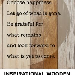 🎨 Inspirational Wooden Wall Art – “Choose Happiness” Quote