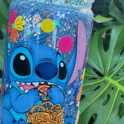 Los  antojitos & stitch Snow Globe Tumbler 💙✨
