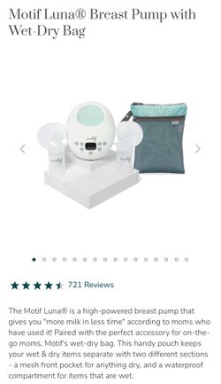 Brand New Motif Luna Breast Pump + Breast Milk Storage Bags – SEALED