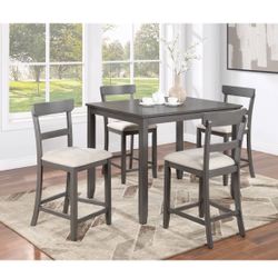 Grey Counter Height 5 Piece Dining Set Brand New In Box Firm Price $260