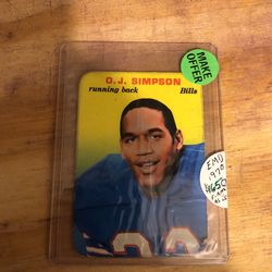 Oj Simpson Football Card