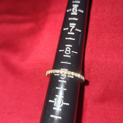 Women's Silvertone Clear Stones Ring