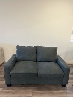 Charcoal Grey Couch & Love Seat