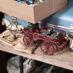 Cast Iron Fire Wagon 