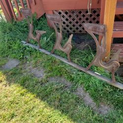 Antique School Kids Metal Desk Frame Cool Yard Art