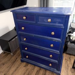 Tall Blue Dresser