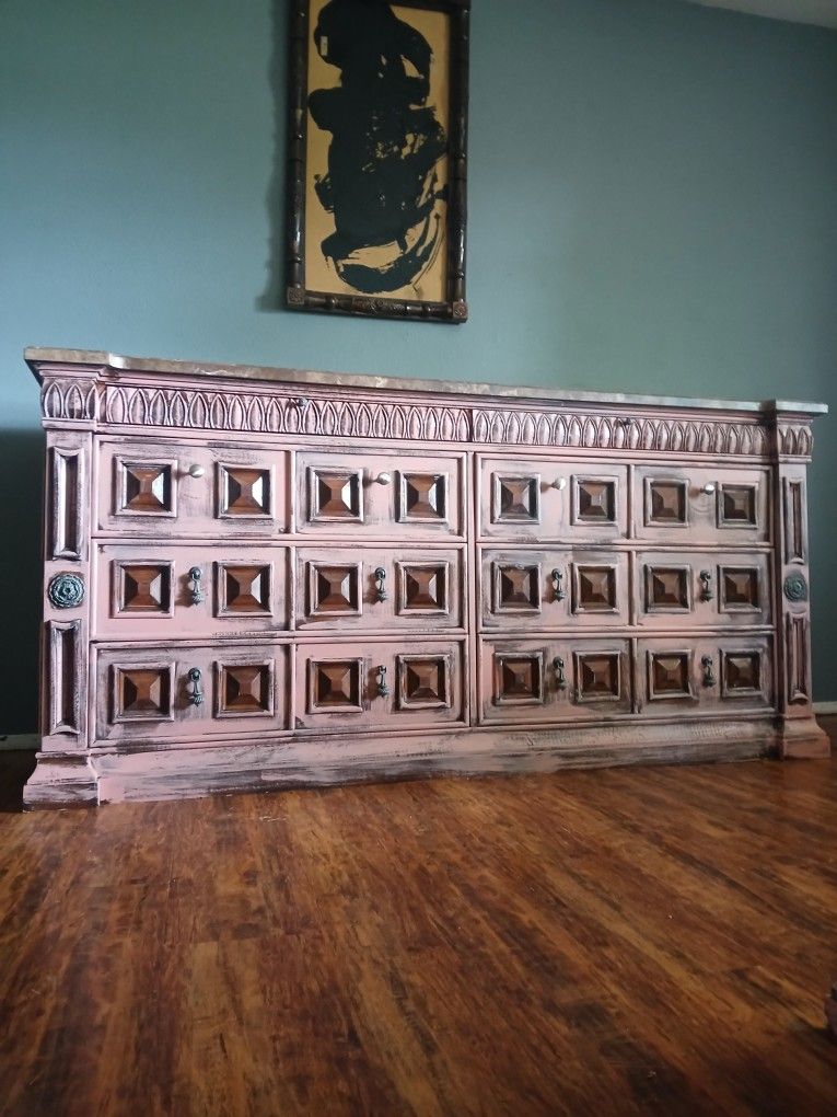 Large Console w/mirror / end table