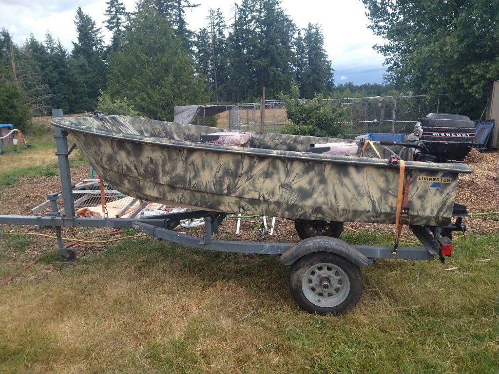 10ft Livingston Boat With Trailer