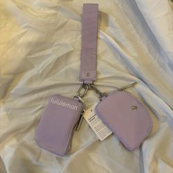 Lululemon Dual Pouch Wristlet Brand New Lavender Purple 
