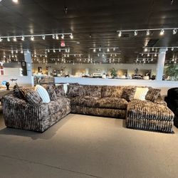 Brown 4PC Chaise Sectional Couch