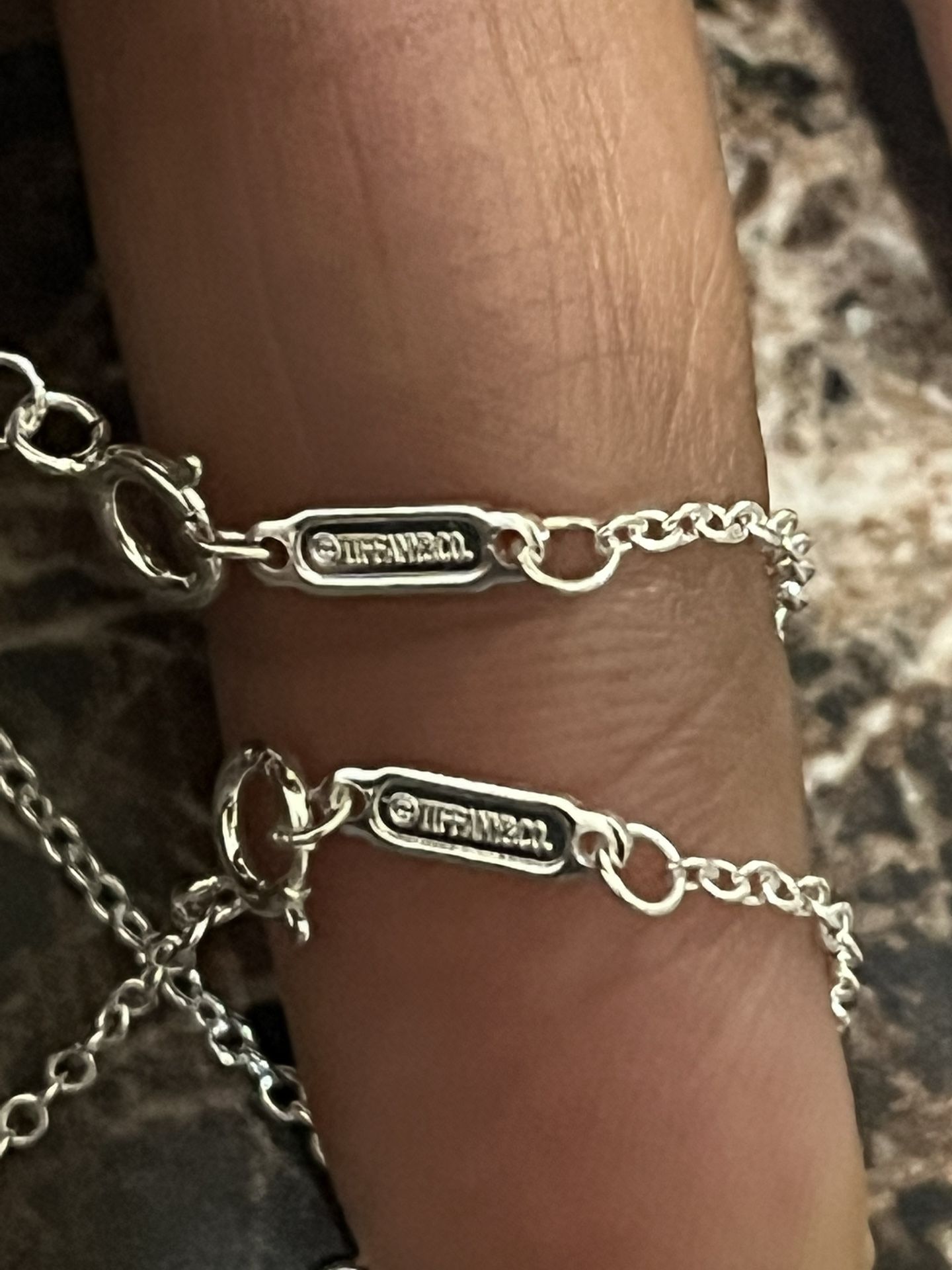 2 White Gold Plated Chains