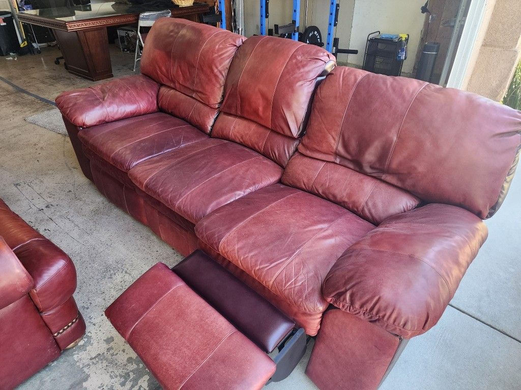 Recliner Leather Couch