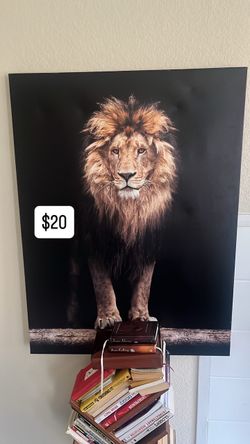 Large Lion Portrait Wall Art Print