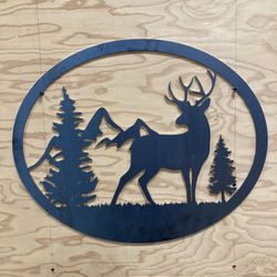 Deer Hunting Metal Sign