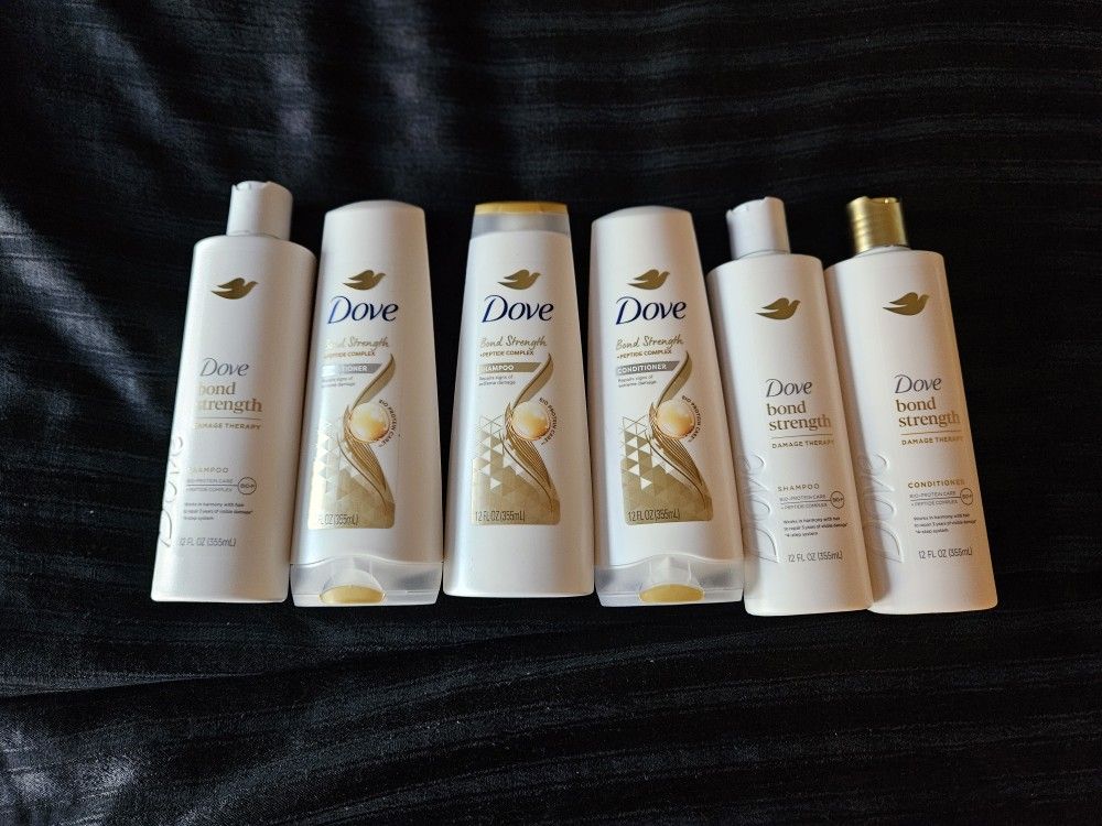 $15 For All Three Sets - Dove Bond Strength 3 Shampoo And 3 Conditioner Set 12oz