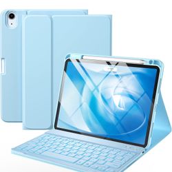 Compatible For IPad Air 11-Inch/ 10.9" Air 5th 4th Generation Case With Keyboard - Backlit Detachable, Folio Cover With Pencil Holder For IPad Air 11 