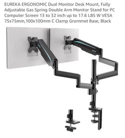 Eureka Ergonomic Dual Monitor Desk Mount