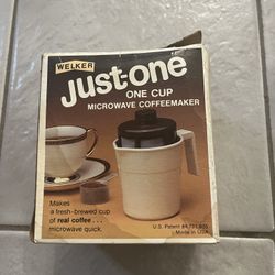 Vintage Welker Just-One Microwave Coffeemaker