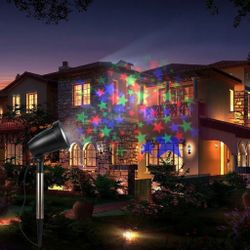 LED Projector Lights, Upgrade Waterproof IP65 Outdoor Landscape 4.2W Motion LED Projection Lights, 8.2ft Power Cable for Decoration Lighting on Holida