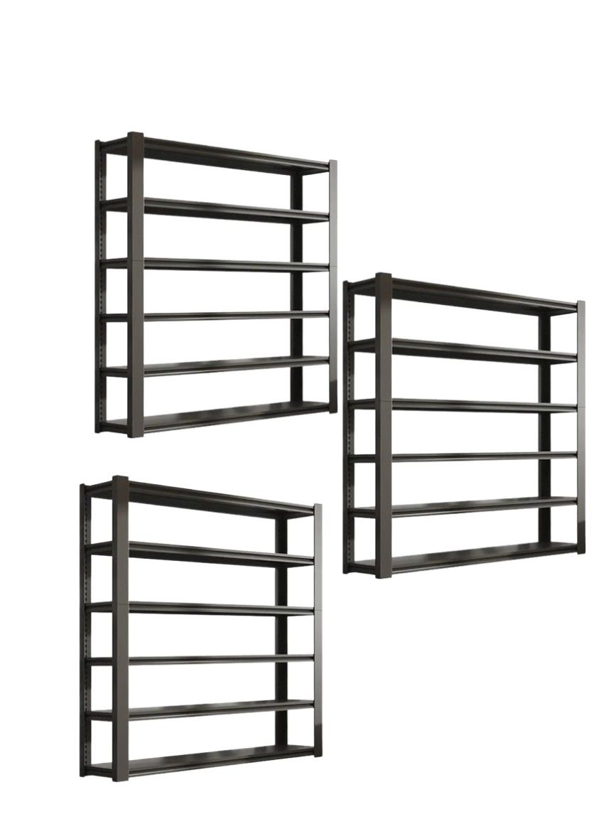 *Set Of 3*, Brand New In Box, 6 Tier; 87" Tall Industrial Storage Shelves
