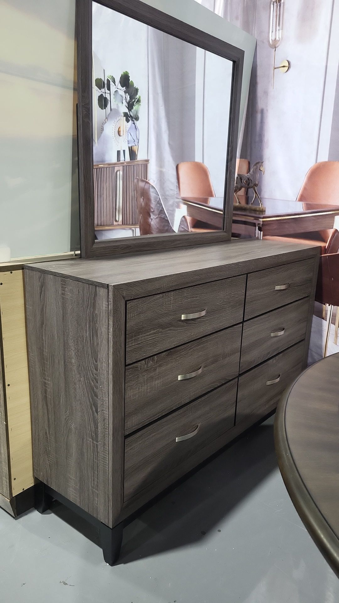NEW 3 PIECE DRESSER MIRROR NIGHTSTAND