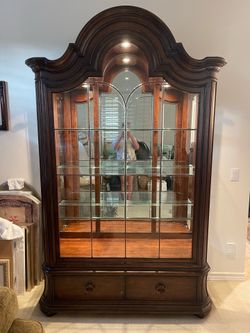Furniture ThomasvilleHills of Tuscany Rustico Curio China Cabinet