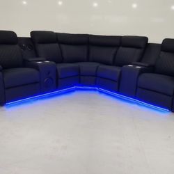 RECLINER SECTIONAL - LED’s & BLUETOOTH SPEAKERS