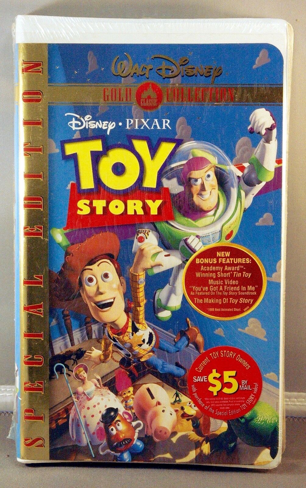 DISNEY PIXAR Toy Story VHS Tape, GOLD COLLECTION Video Special Edition *NEW SEALED*