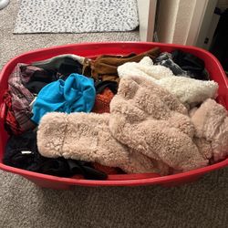 Full Bin Of Woman’s Clothes Small Medium And Large