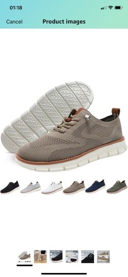 Men's Business Casual Shoes Breathable Loafers Lace-Up Lightweight Sneakers Walking Footwear Breeze Shoes Oxfords ( please follow my page all brand ne