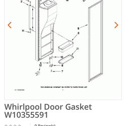 Refrigerator Door (freezer) Gasket