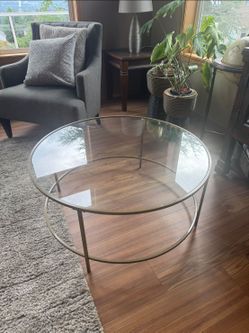 Glass top coffee table