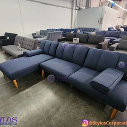New Adjustable Sofa (Available In Navy, Grey And Black Fabric)