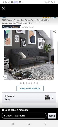 New in box futon sofa gray