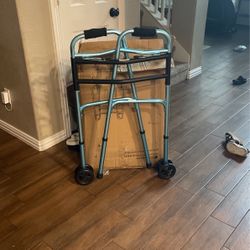 Teal Heavy Duty Folding Walker 
