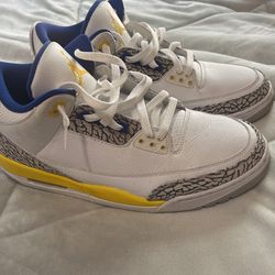 Custom Rams/GSW Jordan 3  Size 12
