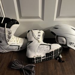 Burton White Snowboard Snowboarding Boots Boot