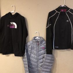 3 North Face Women’s Jackets L & Small