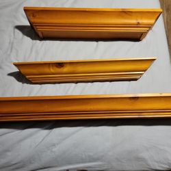 Floating Wood Shelves