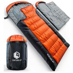 VENTURE 4TH Backpacking Sleeping Bag – XXL - Lightweight Warm and Cold Weather Sleeping Bags for Adult and Couples – Ideal for Hiking, Camping and Out