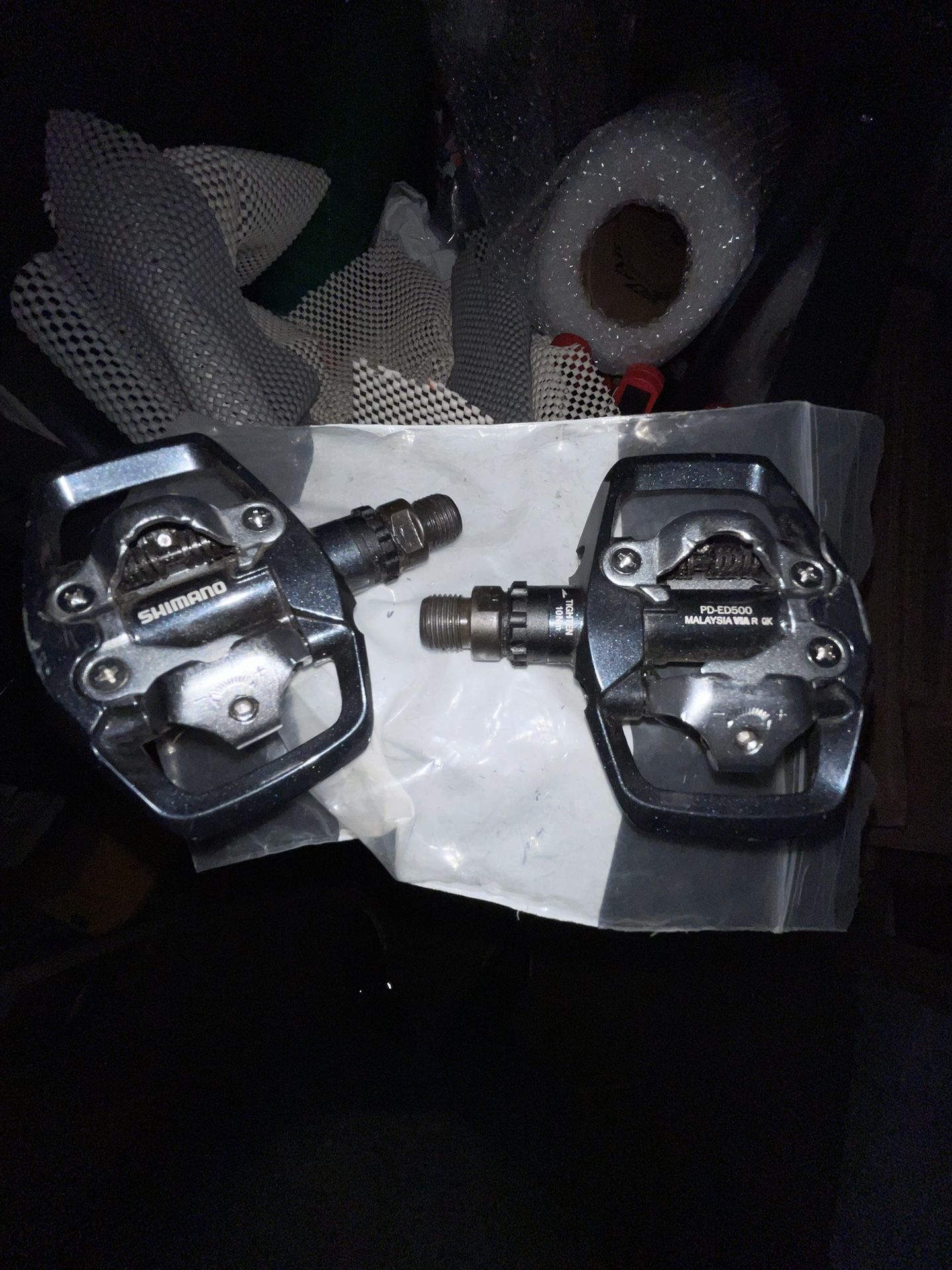 Shimano Clip In Pedals And Evoke Bontrager Mountain Shoes Size 10Men