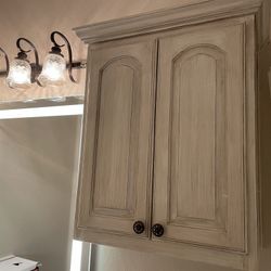 Bathrooms Wall Cabinet - WOOD (Antique Finish)