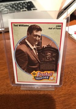 1991 Upperdeck Baseball Heroes Ted Williams 1966 Hall of Fame Card